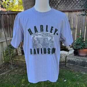 Vtg Harley-Davidson T-Shirt 100 Years Anniversary Grey Men's Size Large